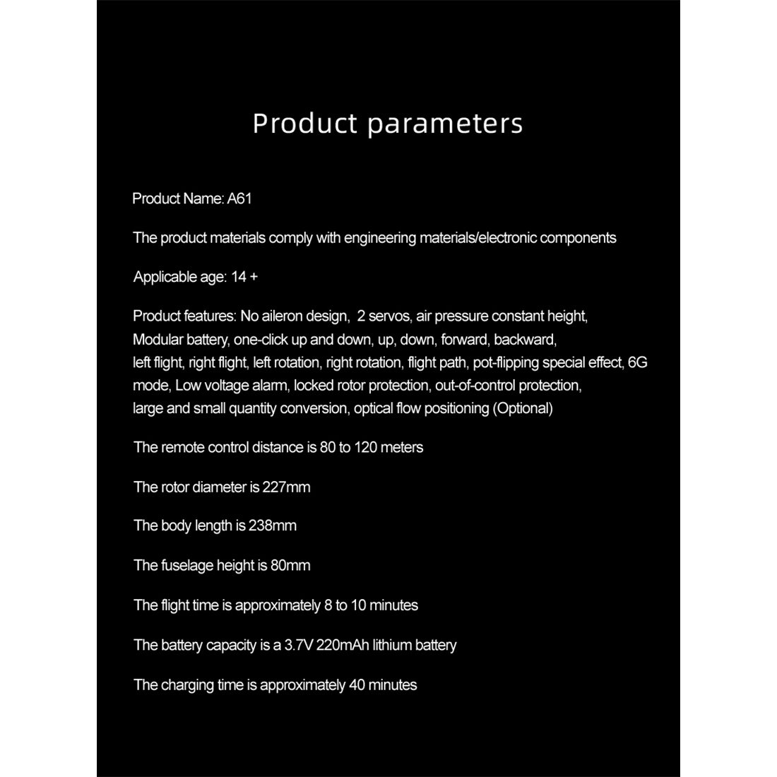 rc era a61 1/52 scale airwolf 2.4g 4ch single rotor flybarless mini rc helicopter model with optical flow altitude hold rtf