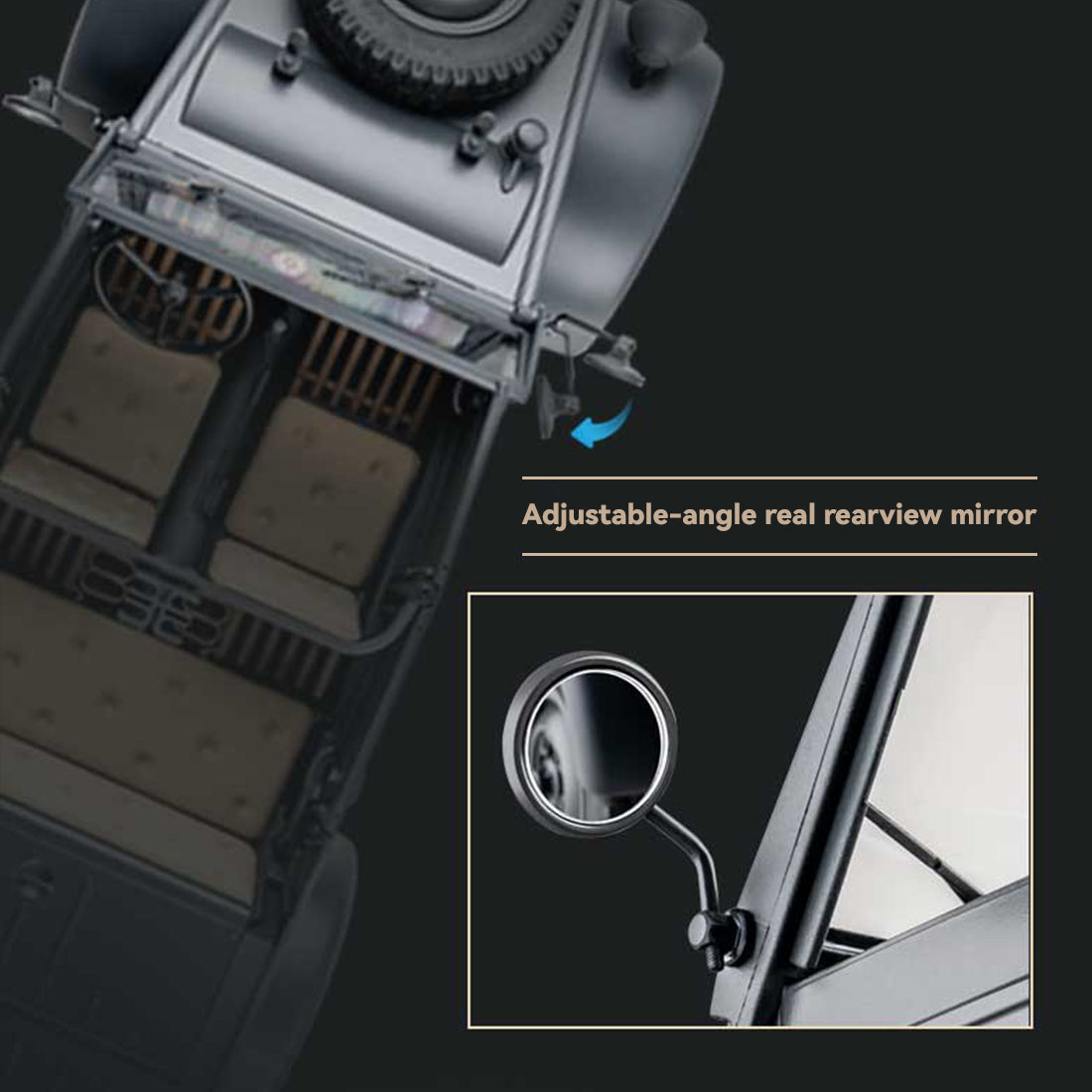 1/12 scale 2.4g type 82 rc barrel vehicle model with 4-wheel independent suspension