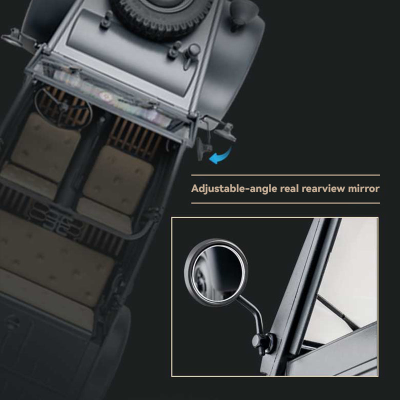 1/12 scale 2.4g type 82 rc barrel vehicle model with 4-wheel independent suspension