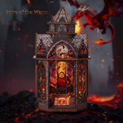 wooden tower of the dragon’s rest gothic steampunk castle 3d model kit
