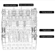 w12 running engine model kit 1400+ pcs functional 3d wooden mechanical car engine