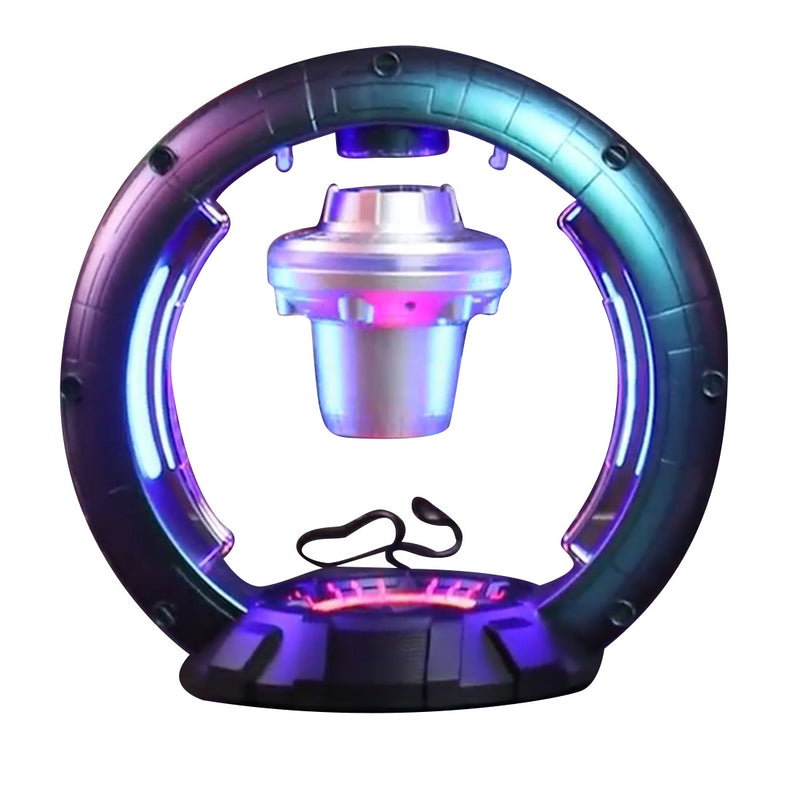 magnetic levitation bluetooth speaker 360°rotation with led light creative audio device