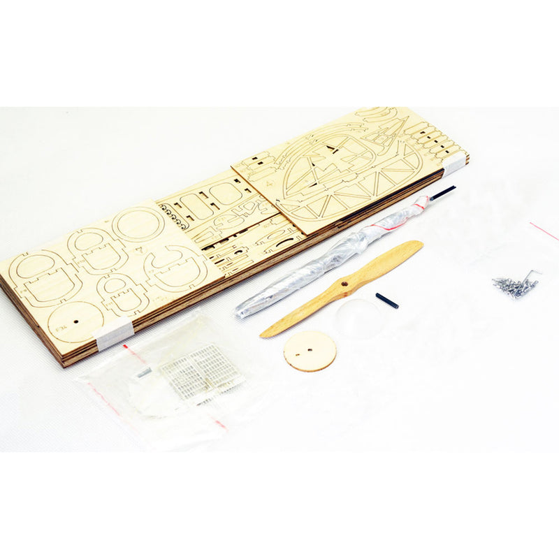 1/18 Scale Albatros D.III WWI Fighter Aircraft Wooden Model Kit, German Biplane Assembly Model, Precision-Cut Skeleton Structure DIY Display for Aviation Collectors
