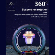 magnetic levitation bluetooth speaker 360°rotation with led light creative audio device