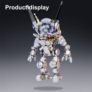 3D DIY Assembly Metal Mechanical Aerospace Rabbit with Lights & Stand Model Sci-fi Punk Toy Set -500CS