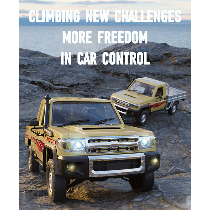 1/14 scale 2.4g full-proportional rc pickup truck with independent suspension and adjustable gear settings