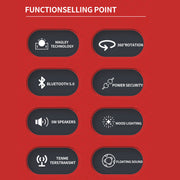 magnetic levitation bluetooth speaker 360°rotation with led light creative audio device