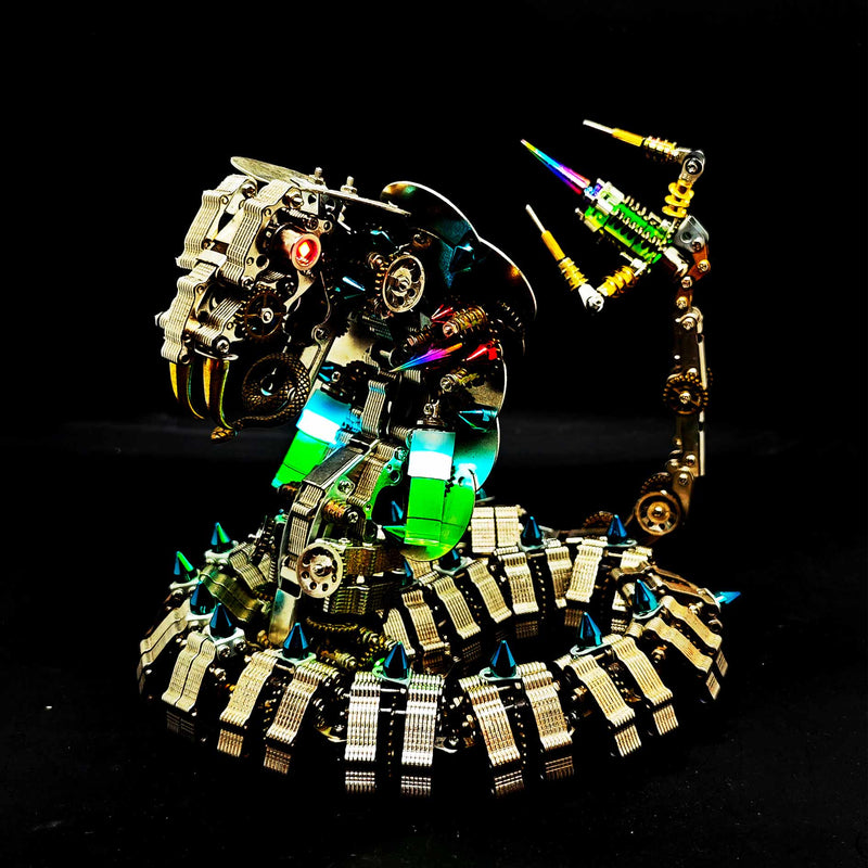 3D Metal DIY Mechanical Cobra Snake Model Realistic Mechanical Kit Creative Gift 1000PCS+ - EngineDIY