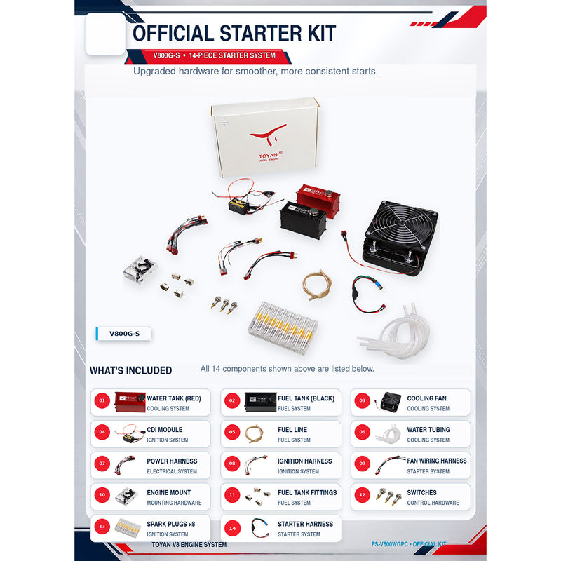 toyan fs V800WGPC v8 engine model kit that works