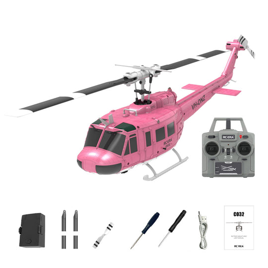 c032 1/48 scale uh-1 huey 2.4g 6ch flybarless rc hlicopter model