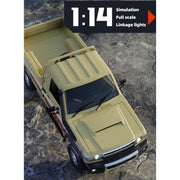 1/14 scale 2.4g full-proportional rc pickup truck with independent suspension and adjustable gear settings