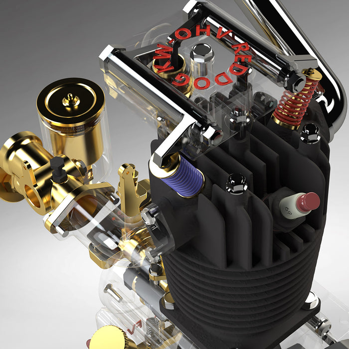 ENJOMOR 10cc Flathead Engine Single Cylinder 4 Stroke L Head Sidevalve Engine Water-cooled Gasoline Engine Internal Combustion Engine