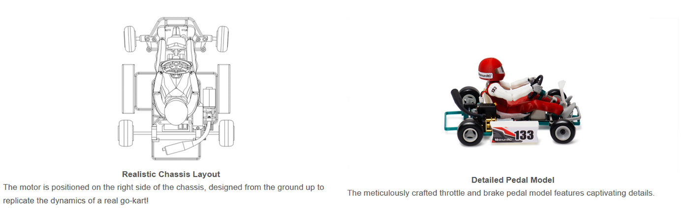 Kit de montage de mini kart télécommandé Retro Racer à l'échelle 1/32 2,4 G