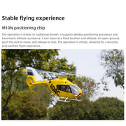 flywing ec135 470 class rc helicopter detachable propellers adac 6ch 2.4g with h1 flight controller & gps