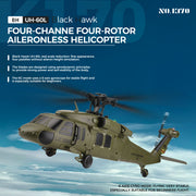 WL K170 Black Hawk UH-60L 170 Size 2.4G 4CH Flybarless RC Helicopter with Adjustable Left and right Hand Throttle (RTF Version)