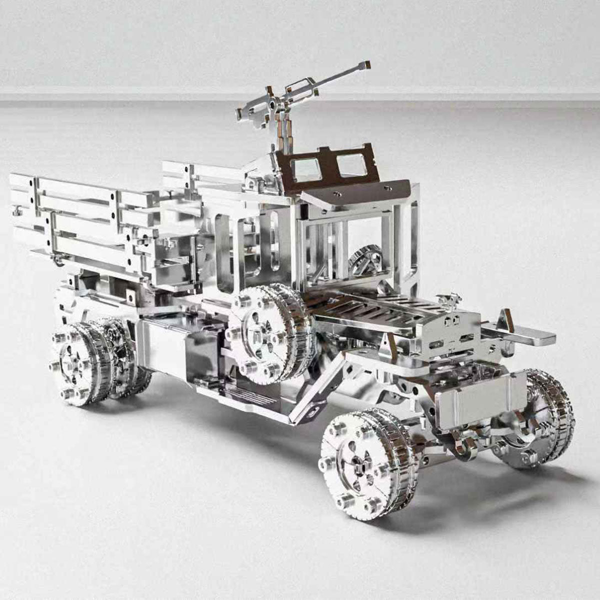 3d steampunk mechanical metal assembly car model kit