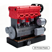enjomor 3d printed inline four-cylinder engine model kit that works