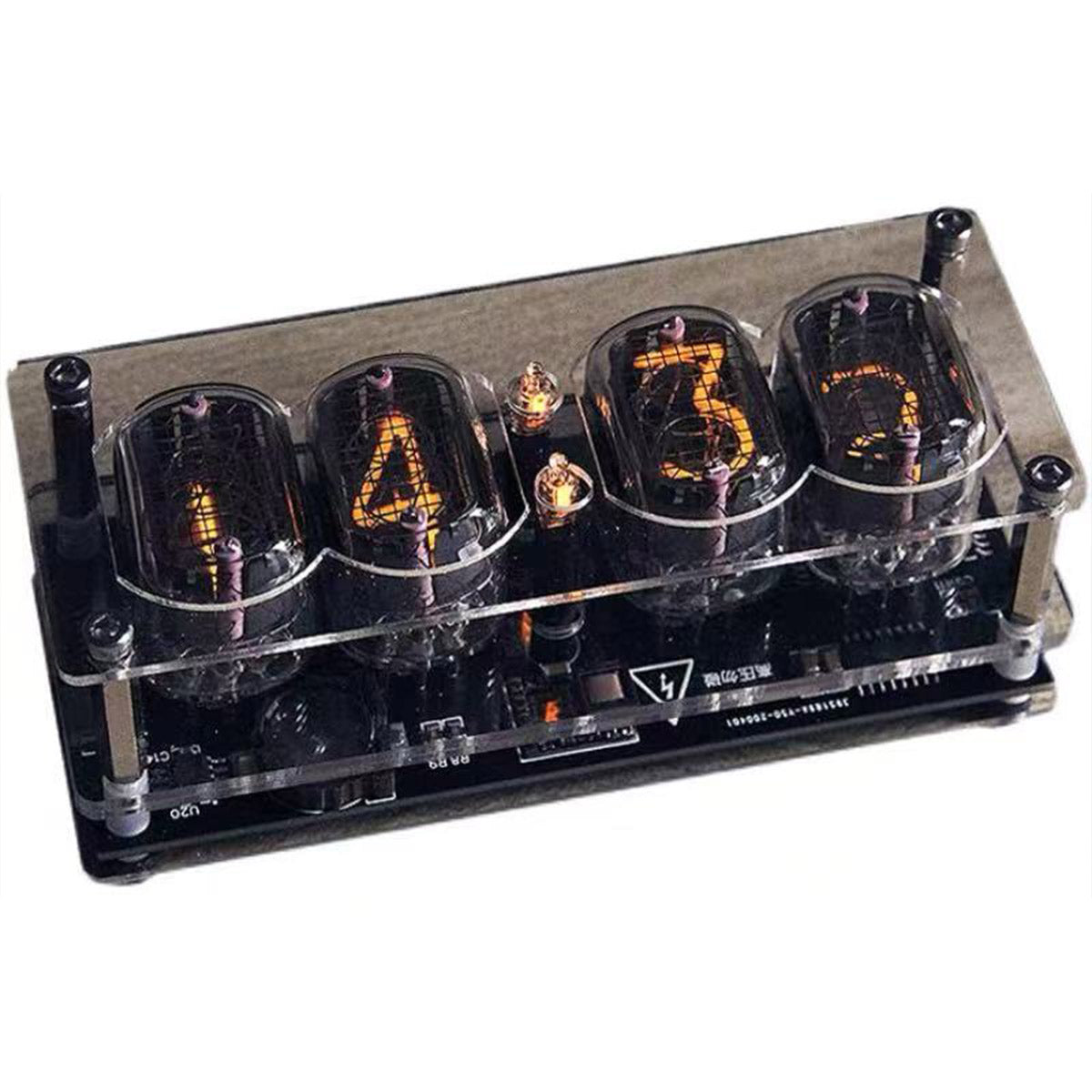 soviet cyberpunk in12 nixie tube clock - retro vintage desktop decor