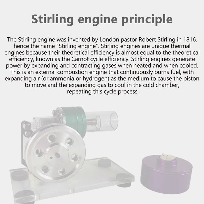 STL-LS Mini Colorful Beta Hot Air Stirling Engine External Combustion Engine Model