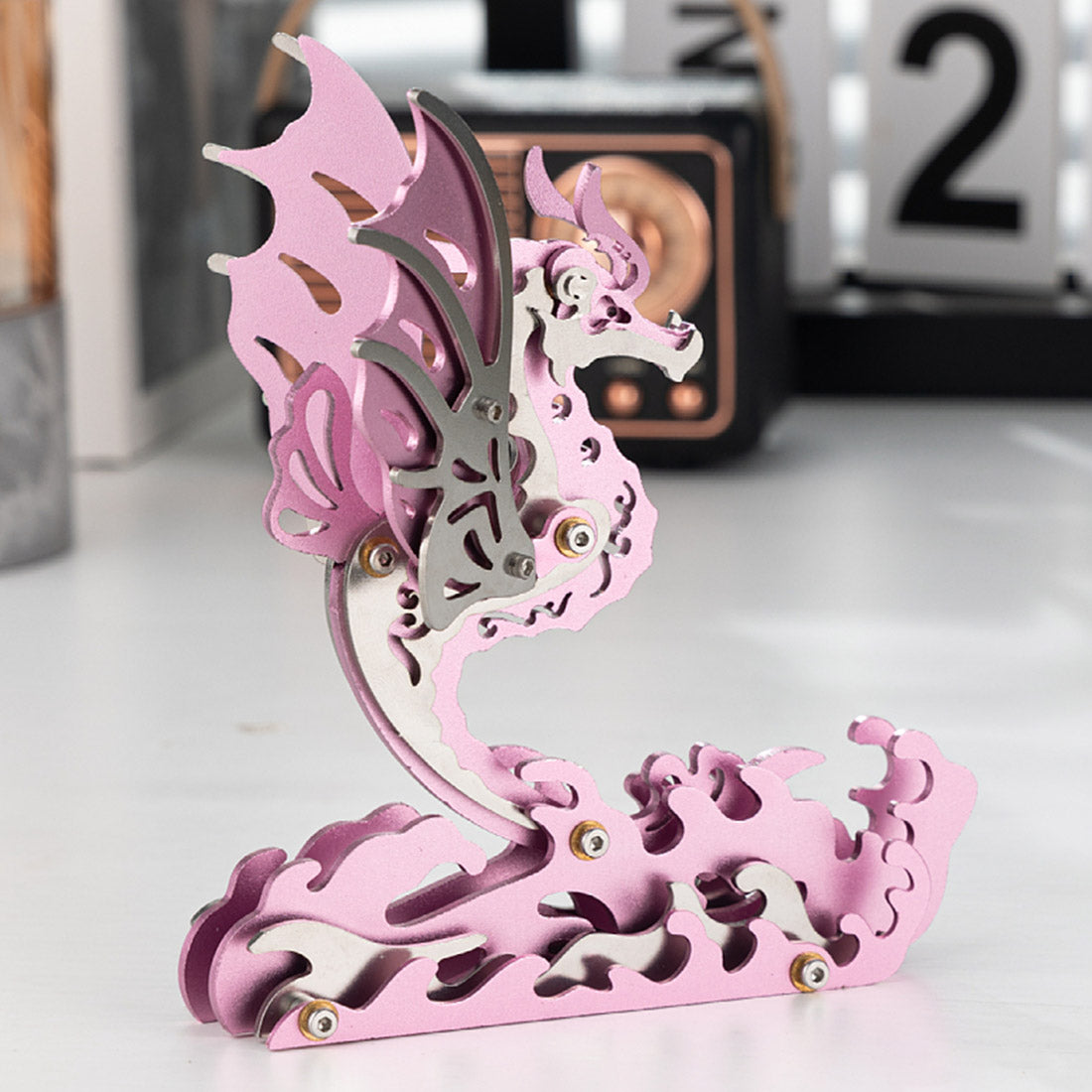 3d metal mechanical seahorse puzzle assembly model kit