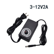 3-12V 2A Adjustable Power Supply Adapter for Mini Electric Drill/Grinding Set - EngineDIY