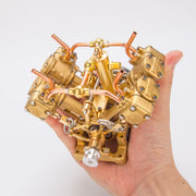 rw-V4 mini v-shape 4-cylinder reciprocating steam engine model 