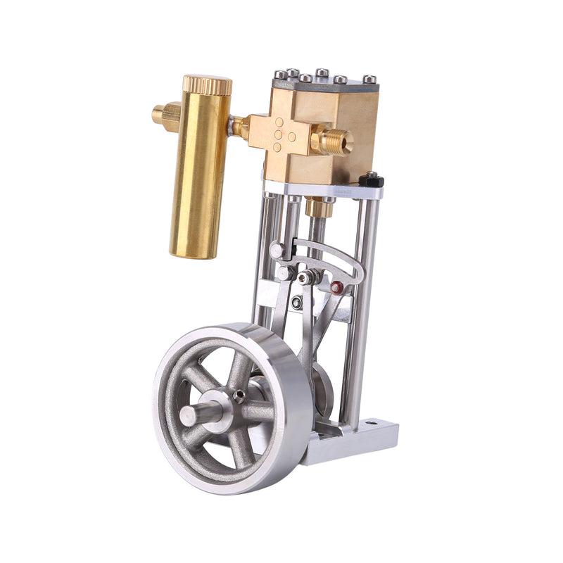 V1313 Mini Vertical Single-Cylinder Steam Engine Model with Reversing Mechanism Steam-Powered Mechanical Model - EngineDIY