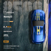 1/43 scale 2.4g full-proportional mini electric rc drift racing car model with led lights
