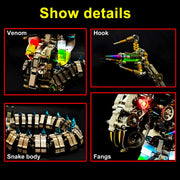 3D Metal DIY Mechanical Cobra Snake Model Realistic Mechanical Kit Creative Gift 1000PCS+ - EngineDIY