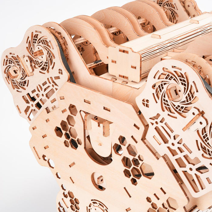 w12 running engine model kit 1400+ pcs functional 3d wooden mechanical car engine