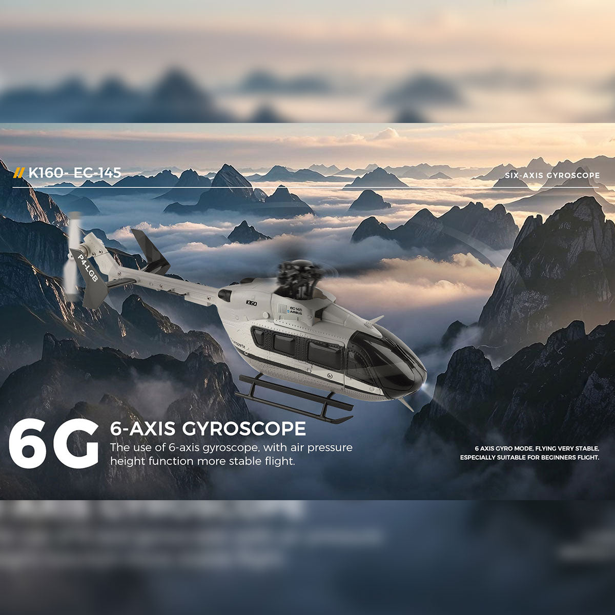 wl-k160 ec-145 160-class 2.4g 4ch 4-propeller flybarless scale rc helicopter model with adjustable left/right-hand throttle (rtf version)