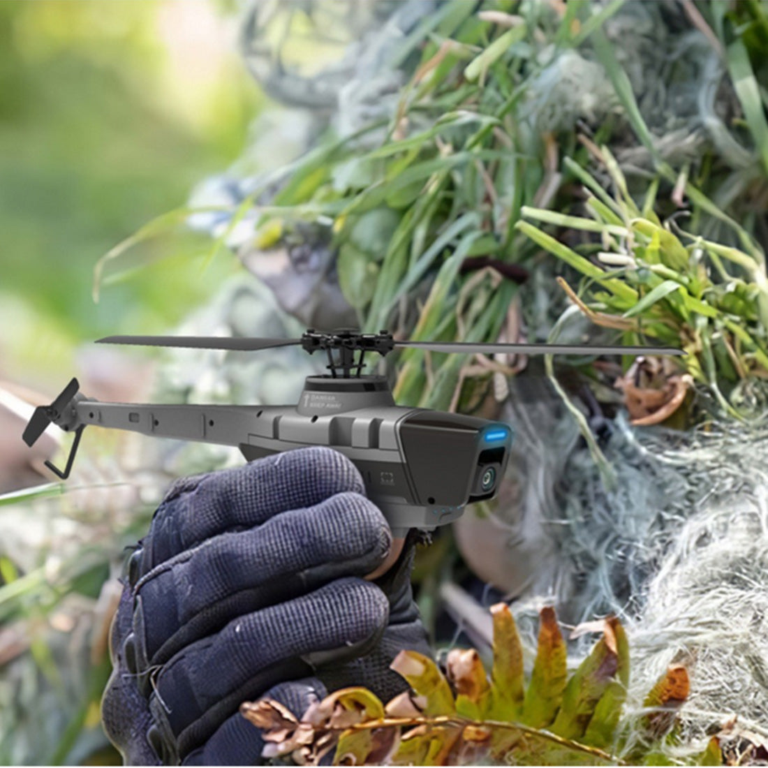 RC Aircraft 2.4G 4CH Black Hornet Aerial Vehicle Reconnaissance Military Aircraft Helicopter Model (RTF)