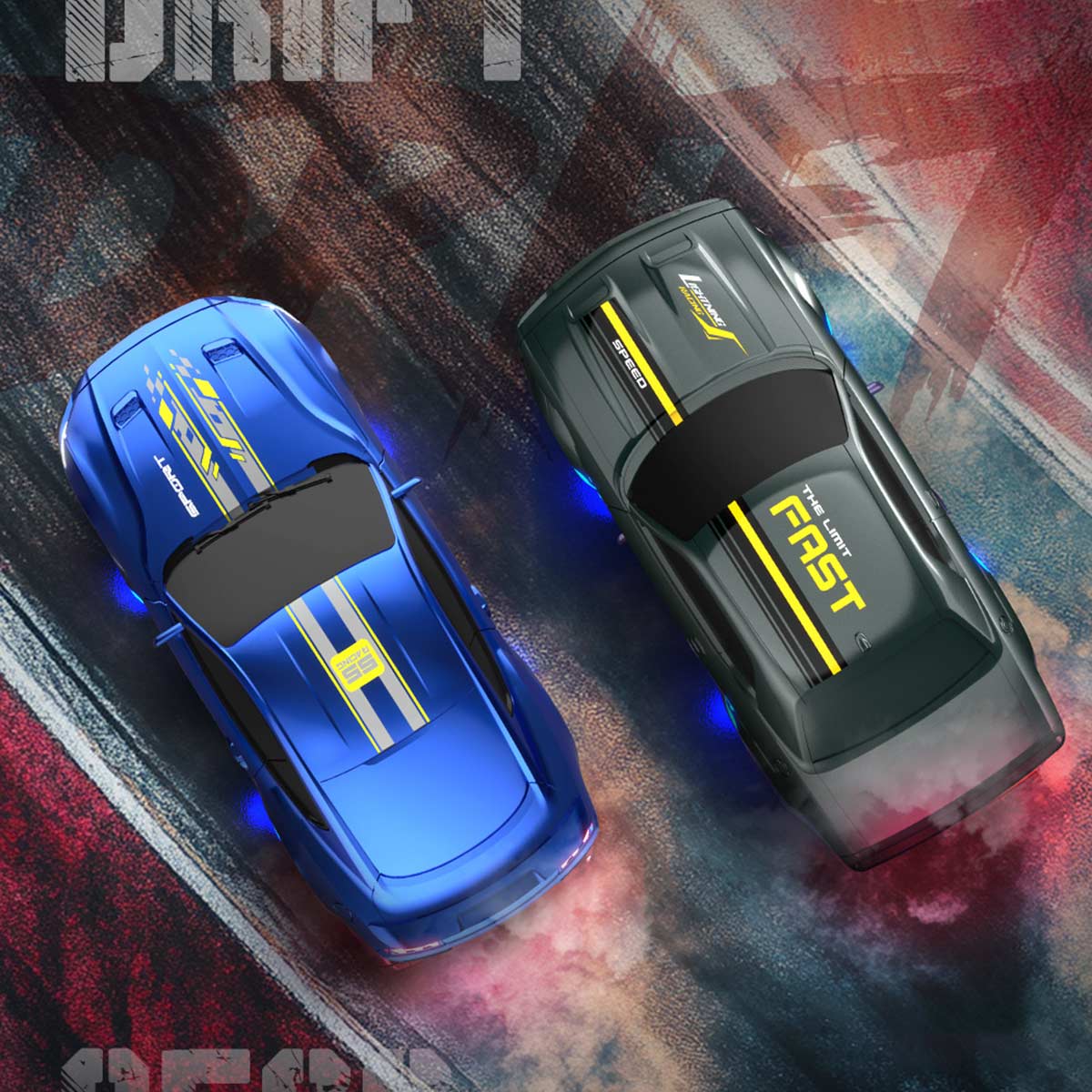 1/43 scale 2.4g full-proportional mini electric rc drift racing car model with led lights