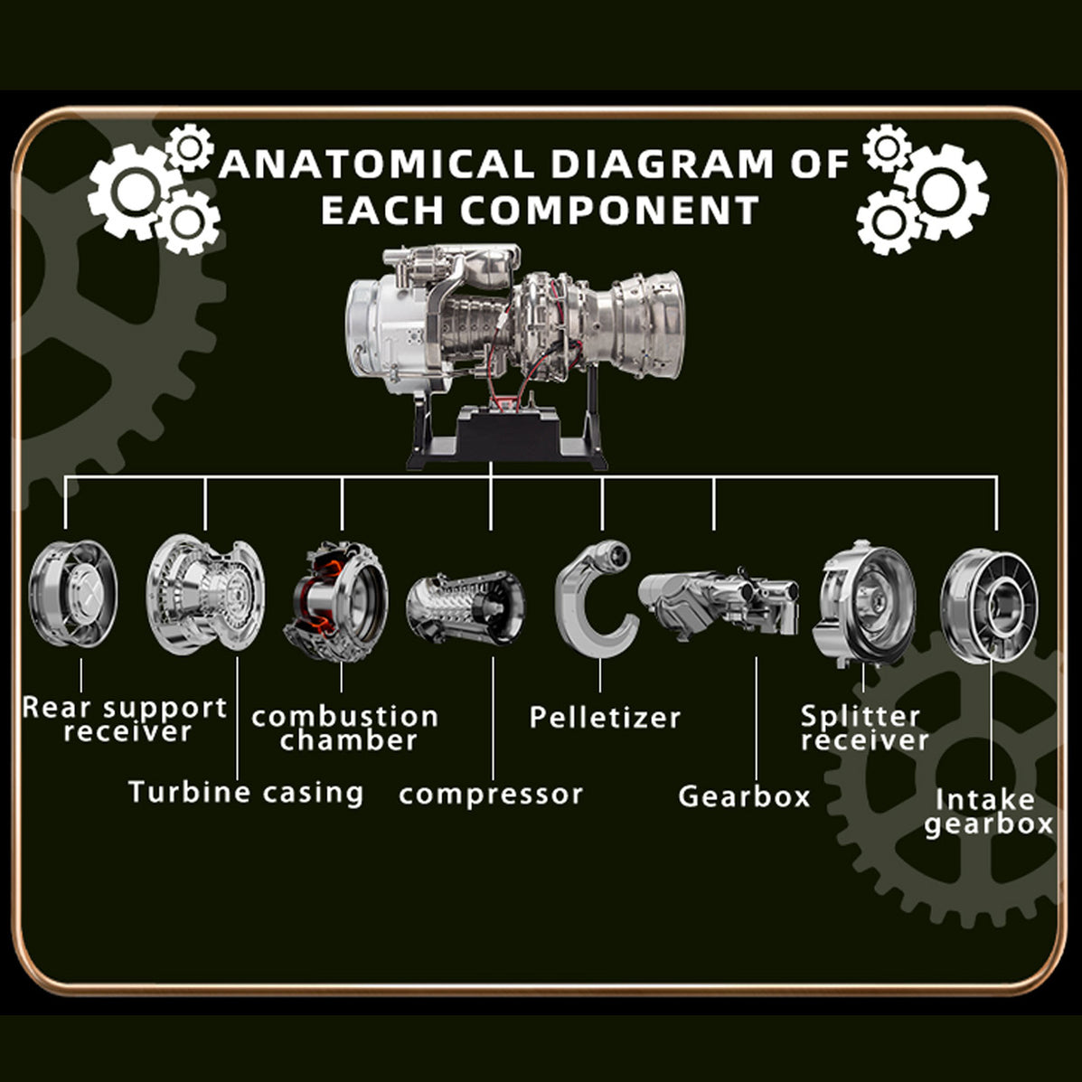 TECHING Full Metal Working Turboshaft Engine Model Kit Build Your Own teching-full-metal-working-turboshaft-engine-model-kit-build-your-own
