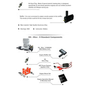 ephil xg-20cc-s glow plug two-stroke single cylinder gasoline engine model for fixed-wing aircraft models