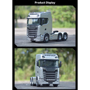 1/18 scale 6x4 770s heavy duty tractor truck - rc semi trailer model with rear wheel drive