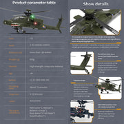 YU XIANG F11 AH64 1/32 Scale 2.4G 6CH BNF Version Helicopter Model 