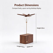 handcrafted wooden mechanical dragonfly kinetic model