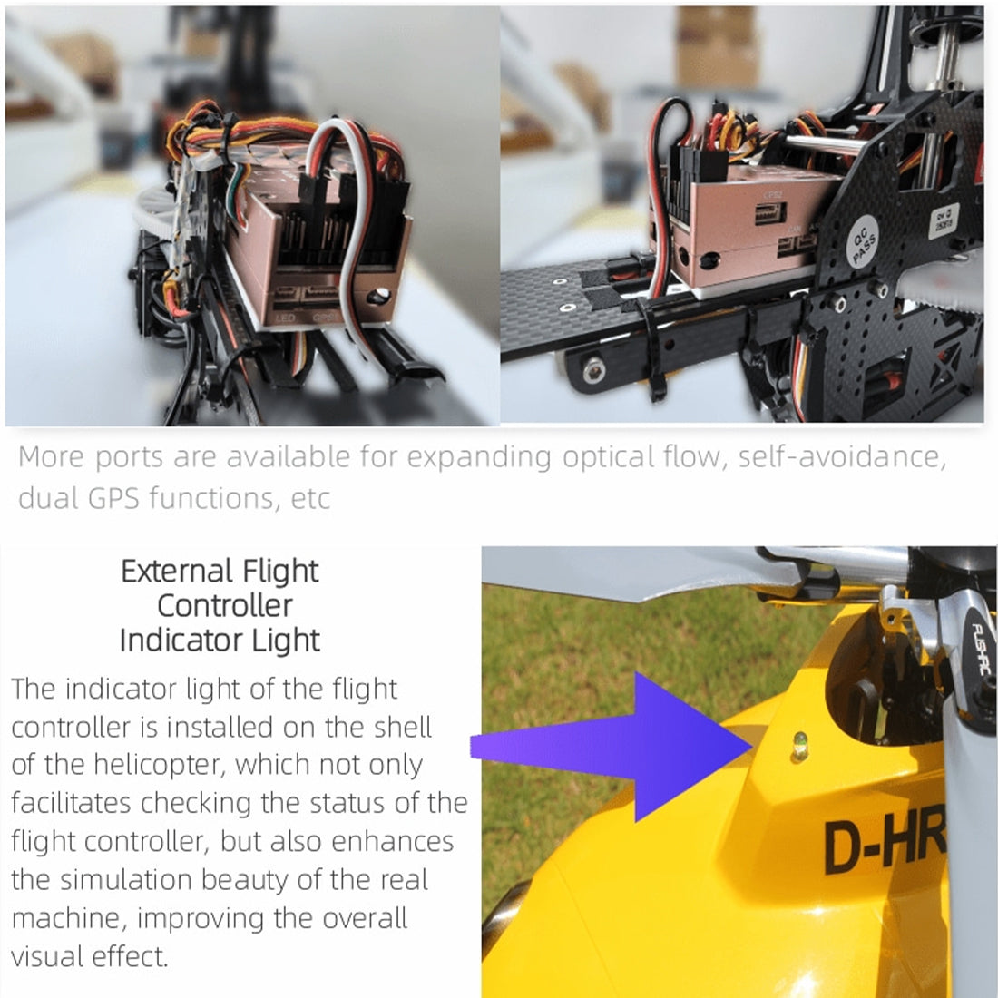  Fl500 Bo105 500-Class 2.4g 6ch Scale Rc Helicopter With L7 Flight Controller & 4-Mode Gps Positioning