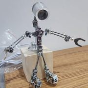 3D Metal Steampunk Sparkling Silver Mechanical Lamp Model