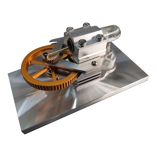ENJOMOR Horizontal Flywheel Hot Air Stirling Engine High Speed External Combustion Engine Model STEM Toy for Enthusiasts