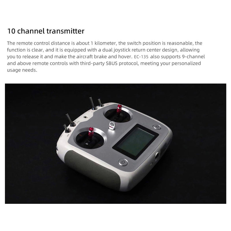 flywing ec135 470 class rc helicopter detachable propellers adac 6ch 2.4g with h1 flight controller & gps