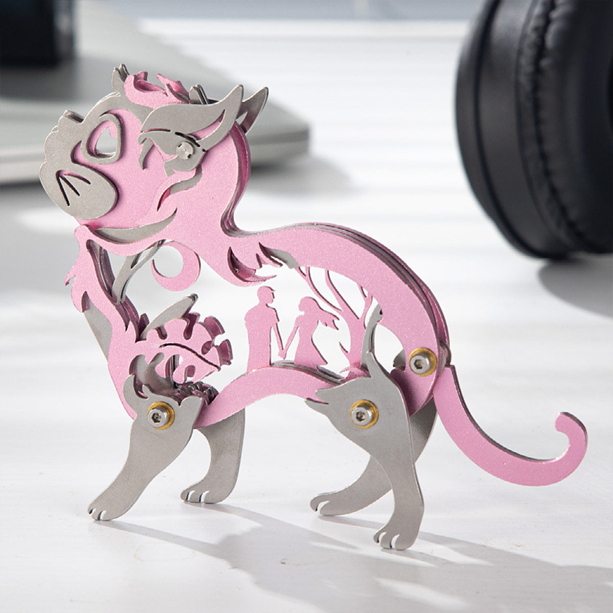 3D Metal Mechanical Cat Assembly Model Kit