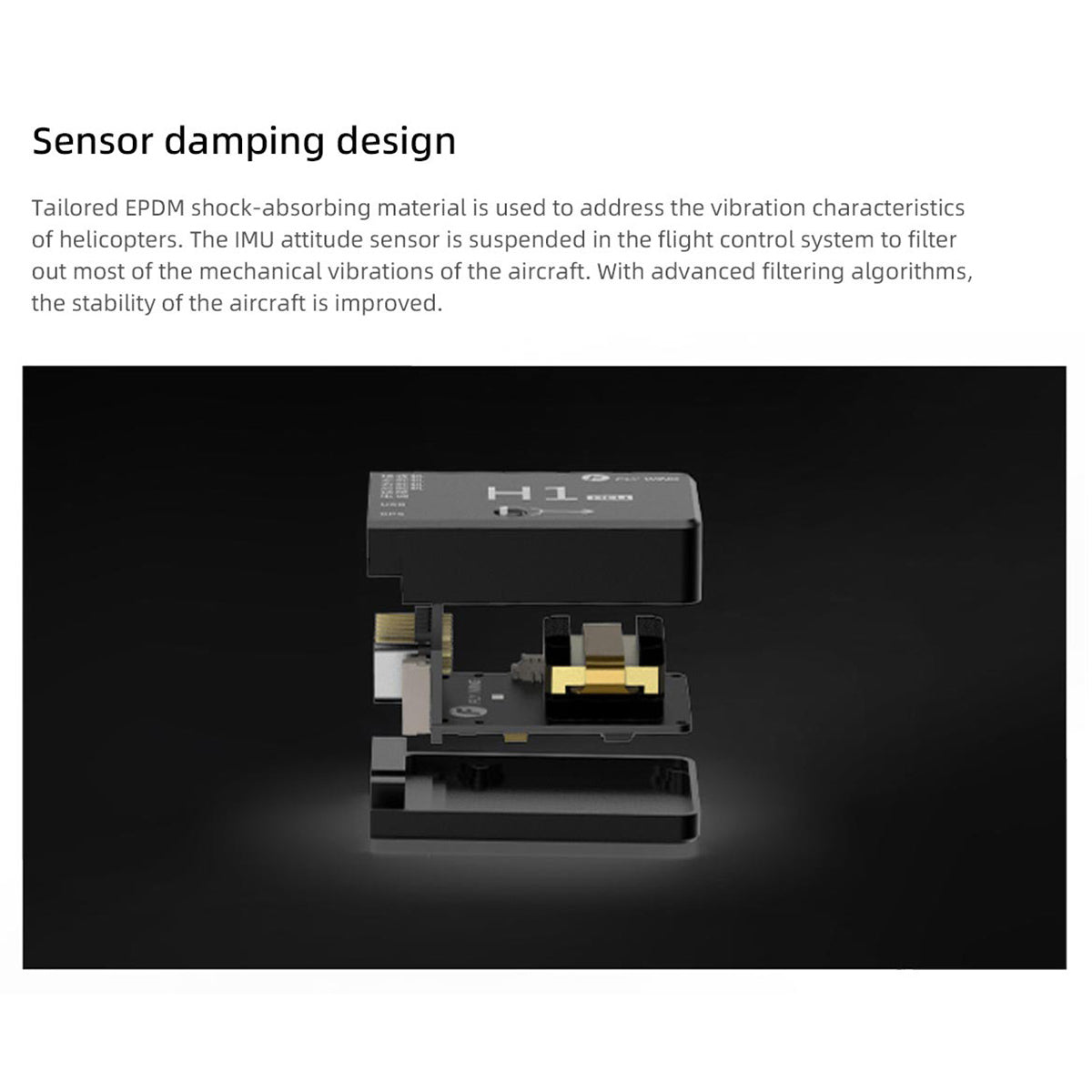 flywing ec135 470 class rc helicopter detachable propellers adac 6ch 2.4g with h1 flight controller & gps