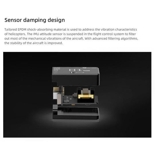 flywing ec135 470 class rc helicopter detachable propellers adac 6ch 2.4g with h1 flight controller & gps