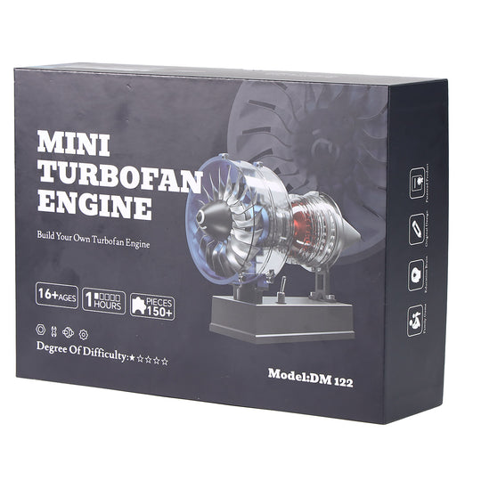 teching mini turbofan engine kit that works - diy metal electric jet engine with visible mechanics for stem education 