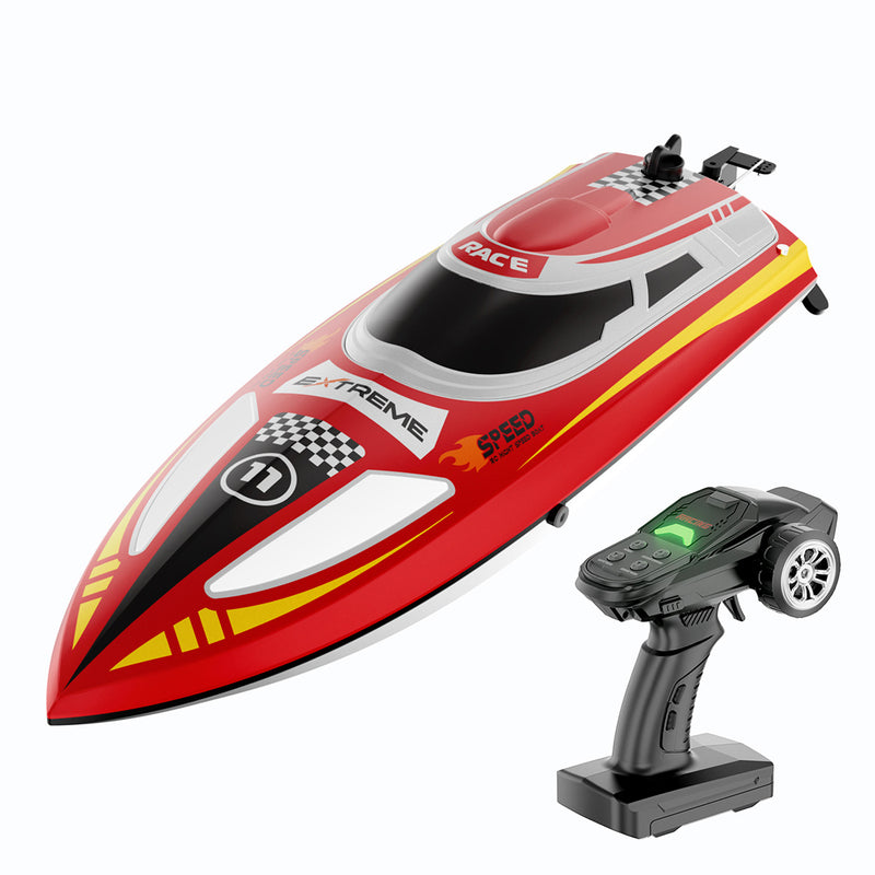 2.4ghz Remote Control Speedboat - 30km/H High-Speed Electric Racing Boat With Led Night Lights