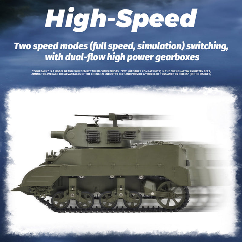 1/16 scale 2.4g u.s. mb self-propelled howitzer rc simulation tank model with sound and lights, telescoping smoke, dual-speed modes