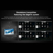 h17 helicopter flight simulator controller, 17ch edgetx transmitter with cnc metal frame, collective pitch lever, cyclic stick & foot pedals