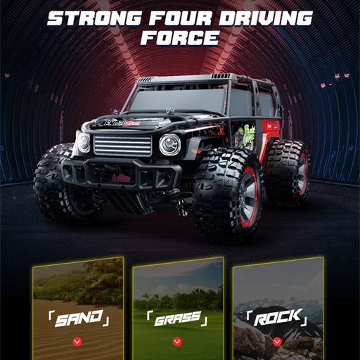 1/10 2.4G RC 4WD Brushless Off-road G63 Climbing Car Model 65KM/H Vehicle Toy (RTR Version/Red)